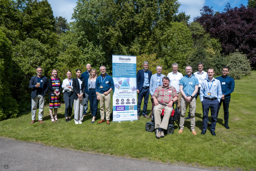 The Alleviate team attend a workshop at Dundee's botanic gardens.